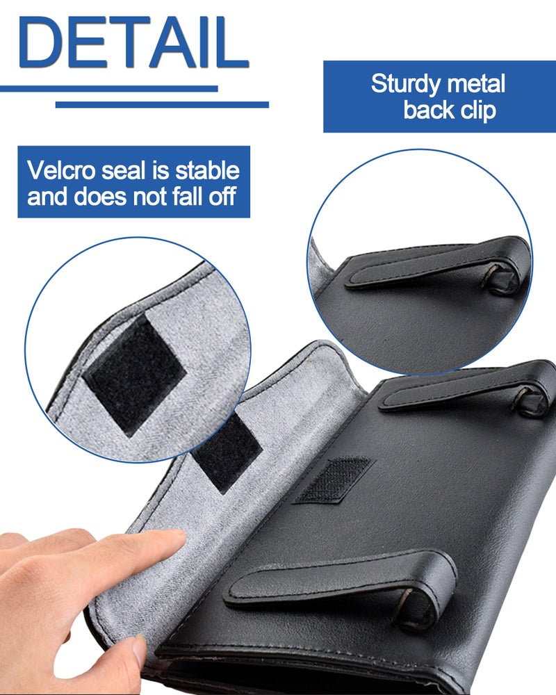 Xuduvay Bling Car Sun Visor Tissue Box Holder PU Leather with Bling Crystal Rhinestones Tissue Holder Car Accessories for Women (Black) - Image 5
